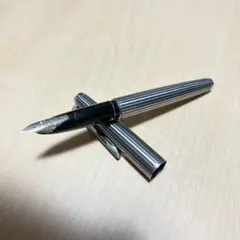 シルバー ブラック ツートンカラー platinum 万年筆18k WG 細字 - メルカリ