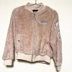 lovetoxic フリースボンバージャケット 淡いピンク
