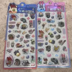 ズートピア　ぷっくり3Dステッカー　２枚セット