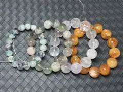 【#1019】 天然石 ブレスレット ライモナイト フローライト 等 4点セット