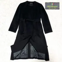 美品✨TOMORROWLAND カシミヤ100% ノーカラーコート　黒　36