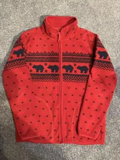 【美品】ユニクロ　フリース　赤　キッズ　150cm