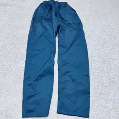 ブラックワイドパンツ シンプルカジュアル メンズM相当　ジャージ