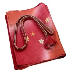 ユ61美品和装帯締め　刺繍金糸帯揚げセット