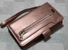 しみあり 収納型 手帳型 iphone6/6s 用 スマホケース ピンクゴールド