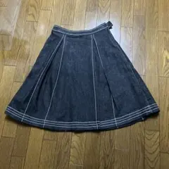 TO BE CHIC フレアスカート ダークデニム 40