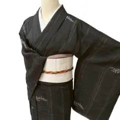 A80愛華 着物 単衣 藍・型染め・着物 - メルカリ