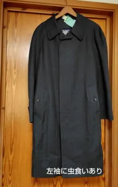 バーバリー　メンズ　ウールコート　左袖に虫食いあり