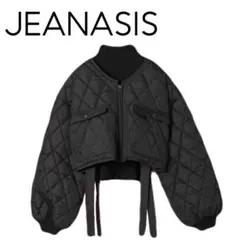 新品 ジーナシス JEANASIS ブラック キルティングジャケット ショート丈