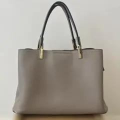 グレージュ ビジネスバッグ 合成皮革