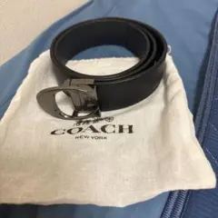 COACH ブラックレザーベルトのサムネイル