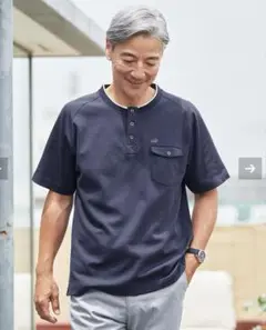 クロコダイル　ポンチ　ヘンリーネックtシャツ