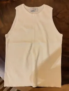 新品未使用品⭐️ 処分値下げ‼️ADAM ET ROPÉ ホワイトリブノースリーブ