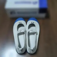 ムーンスター　上履き　上靴　24.5cm　青　白　ム