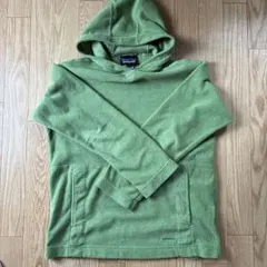 patagoniaパタゴニア　キッズ　フリースパーカーXL14 グリーン