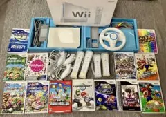 【すぐ遊べる】Wii本体セット ソフト13本マリオ多数 リモコン4本 動作確認済