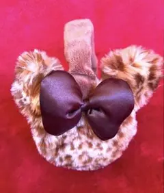 ディズニー　ミニー　イヤーマフ　ヒョウ柄　耳当て