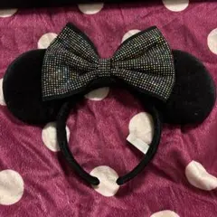 ミニーマウス カチューシャ ビジュー付き