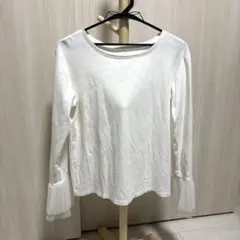 Apart by チュールスリーブロンT 白