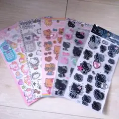 平成はっぴーフォン　キラキララインストーン　ハローキティ　シール５枚セット