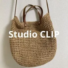 【難あり】studio CLIP ショルダーバッグ ハンドバッグ 2ウェィ 丸のサムネイル