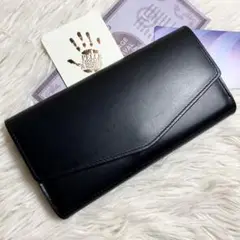 【未使用品】ロネオ ロングウォレット フラップ レザーブラック