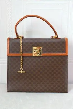 CELINE セリーヌ マカダム柄 ハンドバッグ 難あり