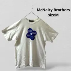 McNairy Brothers レディース半袖Tシャツ Mサイズ　ホワイト 青