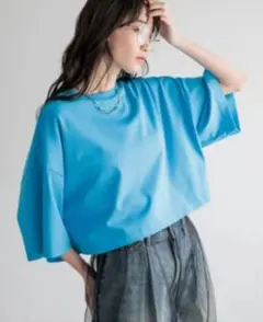 水色 Lサイズ 半袖Tシャツ コットン100% ローリーズファーム
