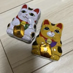 KALDI 招き猫缶 2個セット 缶のみ