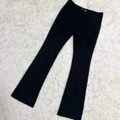 REBONDIR✨美品　フレアパンツ　ストレッチ　きれいめ　ブラック　（M相当）