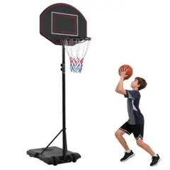 バスケットゴール 高さ6段階調節 179-260cm 屋外 家庭用 高さ調節簡単 