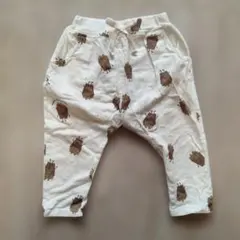 tete a tete テータテート　ホワイトパンツ　ボトムス　総柄　サイズ80