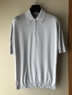 JOHN SMEDLEY コットン 30G ニットポロ ISIS グレー Mのサムネイル