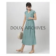 Doux Archives 小紋柄フレンチロングワンピース