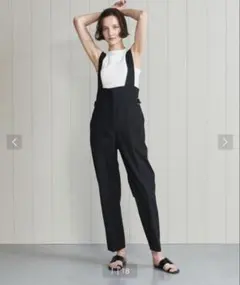 〈H〉HIGH WAIST OVERALLS BLACKのサムネイル