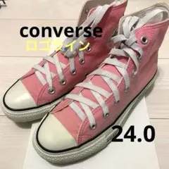 コンバース　日本製　オールスター J　ピンク　コンバースハイ　ロゴライン24cm