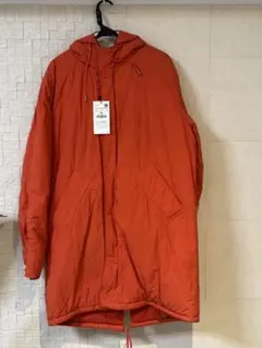ZARA フード付きオレンジマウンテンパーカー