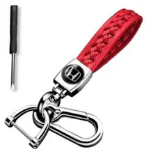 ホンダ HONDA キーホルダー おしゃれ pu革 レザー赤