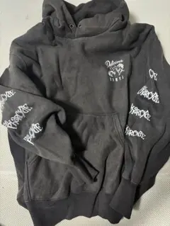 guプリントパーカーフード付きパーカー グレー