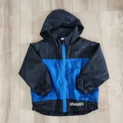 100cm　BRANSHES フード付き　ジャケット 黒/青　ジャンバー