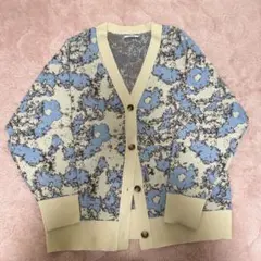 BAYFLOW 花柄 長袖カーディガン