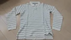 【新品】adidas レディース 長袖ボーダーポロシャツ サイズ L