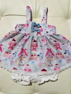 『mezzo piano 』ケーキ柄 ワンピース パンツセットのサムネイル