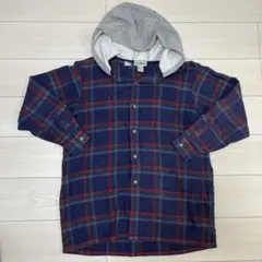 L.L.Bean フード付きチェックシャツ XL エルエルビーン　BDシャツ