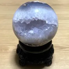 深山の蓮光（れんこう）｜虹入りヒマラヤ産水晶スフィア（67.1㎜／黒蓮