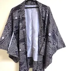 極美品】大丸購入 高級浴衣 綿紅梅風 藍 菊 楓 大人浴衣 1回着用