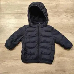 ネイビー フード付き キルティングアウター