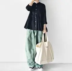 ブラウス パンツ セットアップ リラックス コーディネート