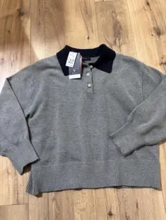 RagOut グレー ポロネック セーター Lサイズ